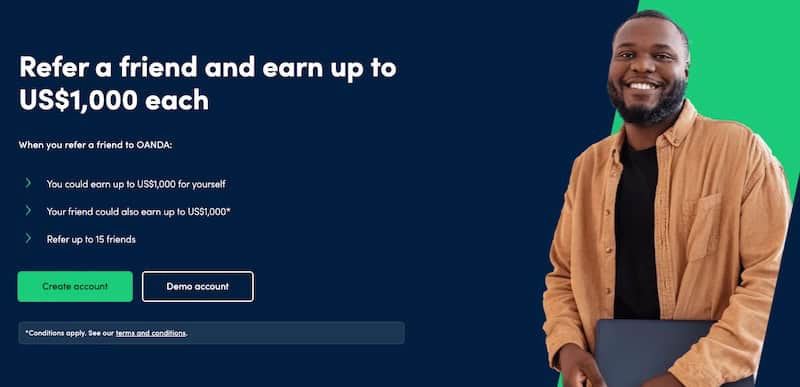 OANDA Launches 'Refer a Friend' Promotion, Offering Up to US$1,000 for Both Referrer and Referee